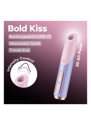 Stimulateur clitoridien de voyage Bold Kiss Satisfyer - CC597873